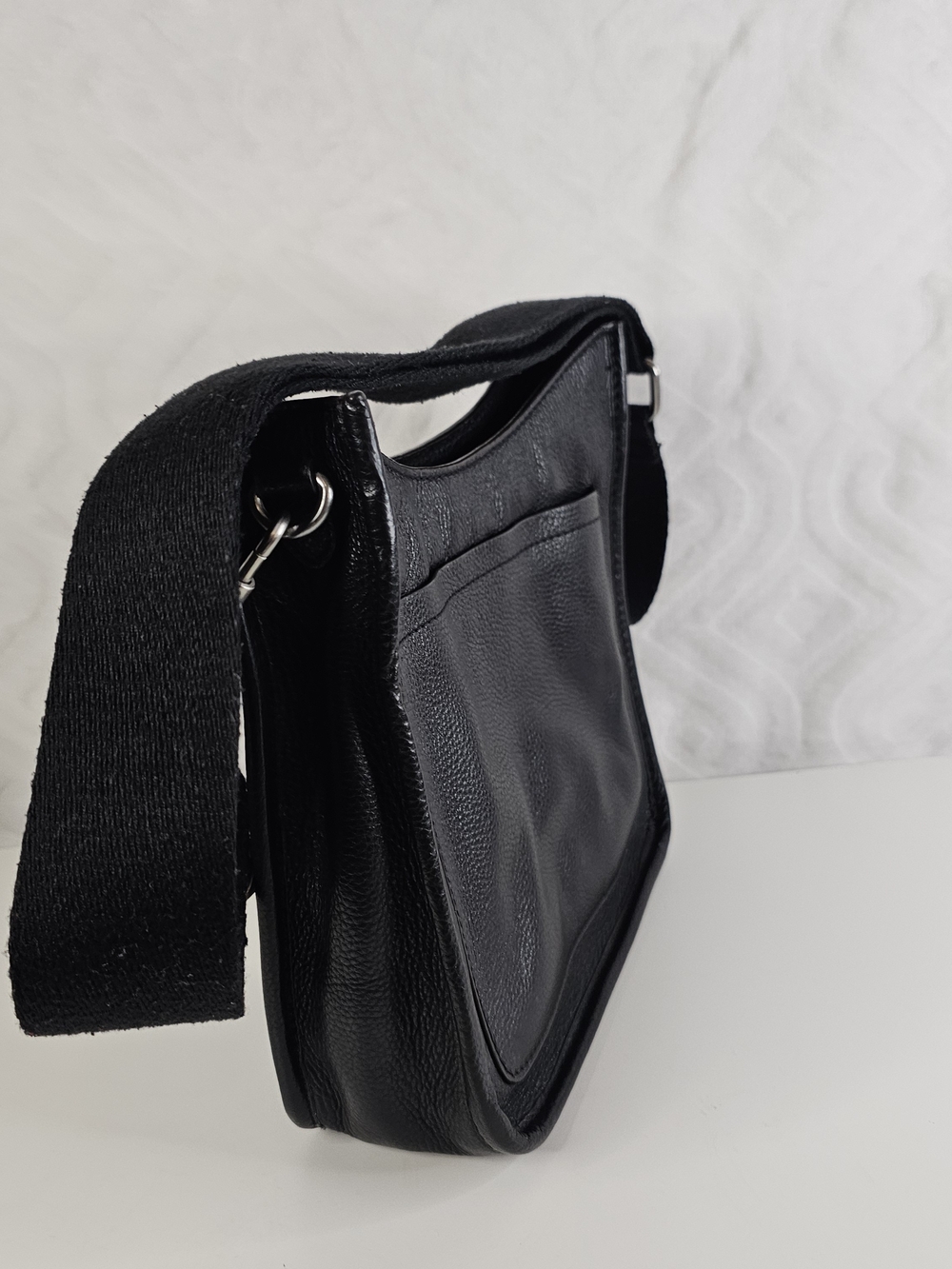 Jjill Black Leather Crossbody Messenger Bag - Picture 2 of 9